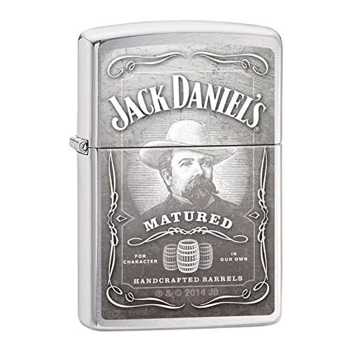 Zippo Jack Daniel's su cromo satinato - Accendini