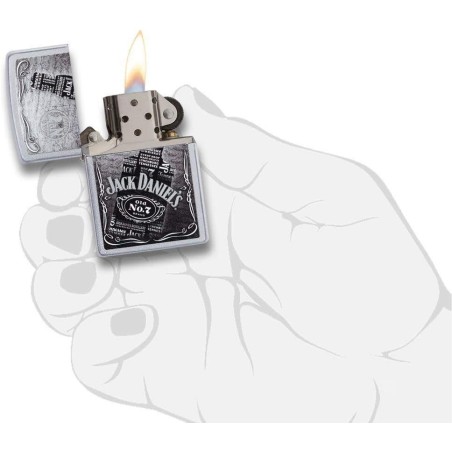 Zippo Jack Daniel's avec sérigraphie noir et blanc - Briquets