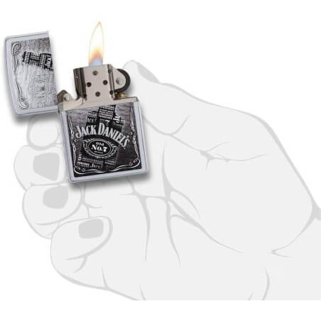 Zippo Jack Daniel's with black and white silkscreen Zippo Lighters Zippo