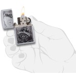 Zippo Jack Daniel's avec sérigraphie noir et blanc - Briquets