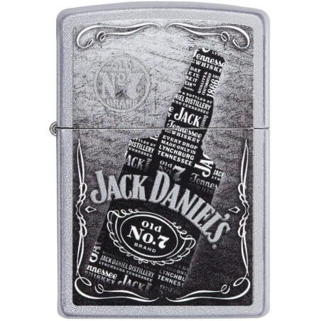 Zippo Jack Daniel's con serigrafía en blanco y negro Zippo Encendedores Zippo
