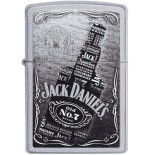 Zippo Jack Daniel's avec sérigraphie noir et blanc - Briquets