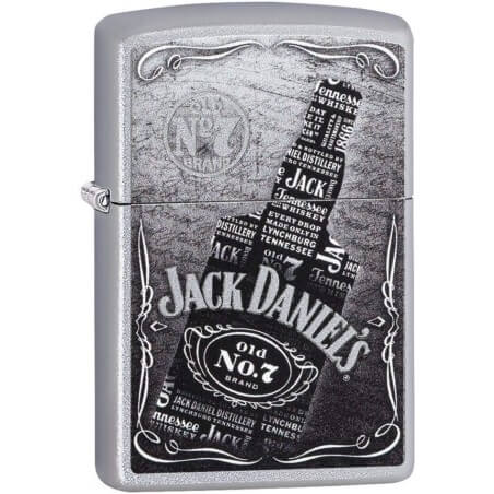 Zippo Jack Daniel's con serigrafía en blanco y negro Zippo Encendedores Zippo