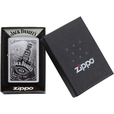 Zippo Jack Daniel's serigrafia bianco e nero Zippo Zippo Zippo