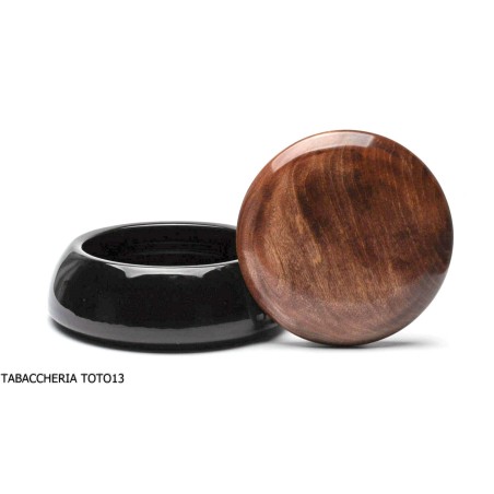 Arcadia vaso oscuro hermético bajo para guardar tabaco - Accesorios para pipas de tabaco