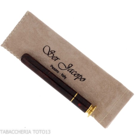 Ser Jacopo Tamper recouvert de bruyère - Accessoires pour pipes - Racine naturelle, Laiton