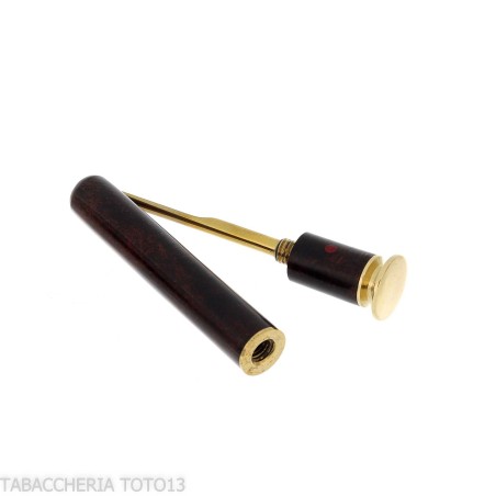 Ser Jacopo Tamper recouvert de bruyère - Accessoires pour pipes - Racine naturelle, Laiton
