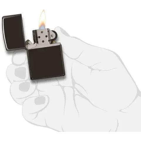 Zippo Ebony cromo nero scuro - Accendini