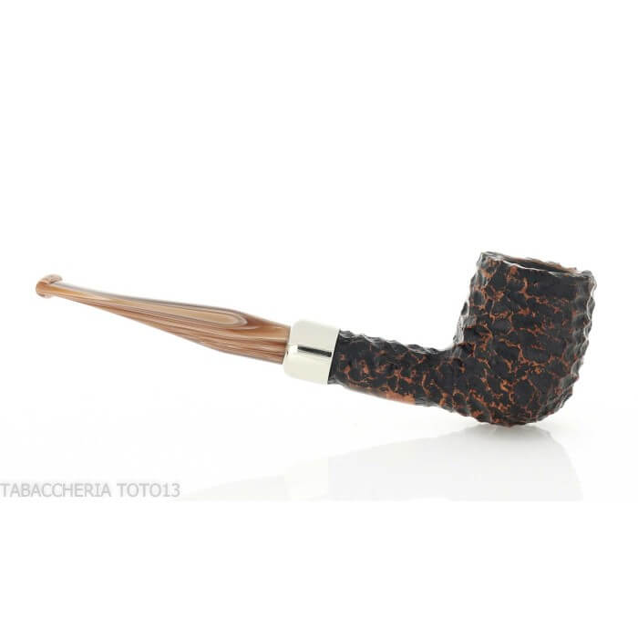 Peterson Derry Rusticated 106 Fishtail shape Billiard Peterson Of Doublin Pipe Peterson