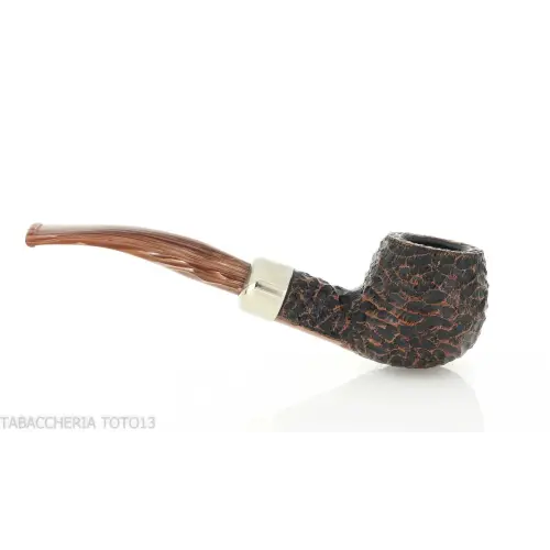 Peterson Derry Rusticated 408 Fishtail - Tobacco Pipes - Natural root