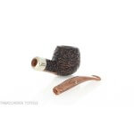 Peterson Derry Rusticated 408 Fishtail shape prince - bent Apple Peterson Of Doublin Pipe Peterson Peterson