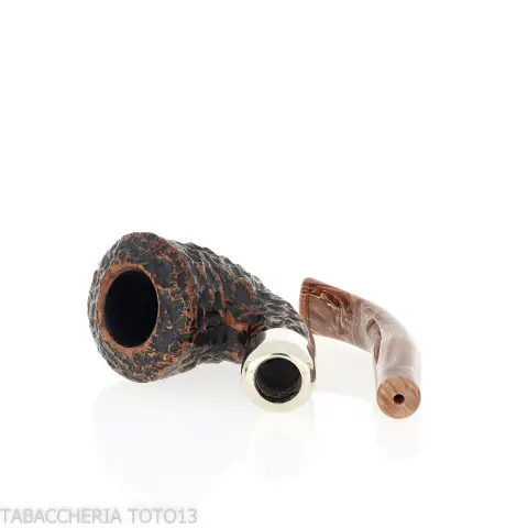 Peterson Derry Rusticated B10 Fishtail shape bent Dublin - Pipas de Tabaco