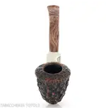Peterson Derry Rusticated B10 Fishtail shape bent Dublin - Pipas de Tabaco