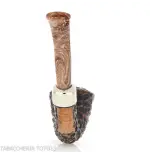 Peterson Derry Rusticated B10 Fishtail shape bent Dublin - Pipas de Tabaco
