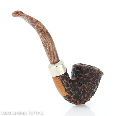 Peterson Derry Rusticated B10 Fishtail shape bent Dublin - Pipas de Tabaco