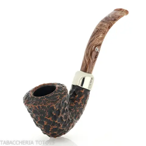 Peterson Derry Rusticated B10 Fishtail shape bent Dublin - Pipas de Tabaco