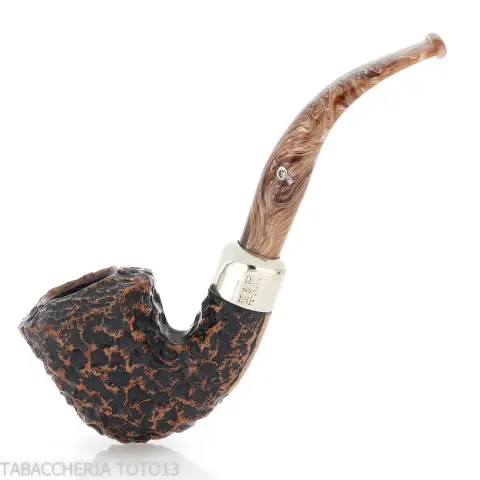 Peterson Derry Rusticated B10 Fishtail shape bent Dublin - Pipas de Tabaco