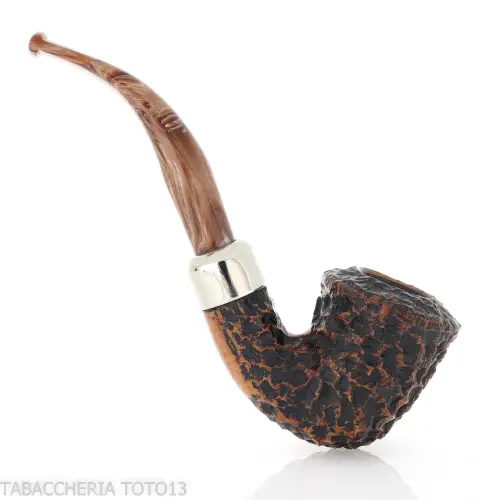 Peterson Derry Rusticated B10 Fishtail shape bent Dublin - Pipe