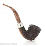 Peterson Derry Rusticated B10 Fishtail shape bent Dublin - Pipas de Tabaco