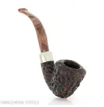 Peterson Derry Rusticated B10 Fishtail shape bent Dublin - Pipas de Tabaco
