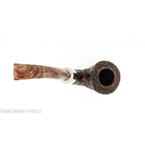 Peterson Derry Rusticated B10 Fishtail shape bent Dublin - Pipas de Tabaco