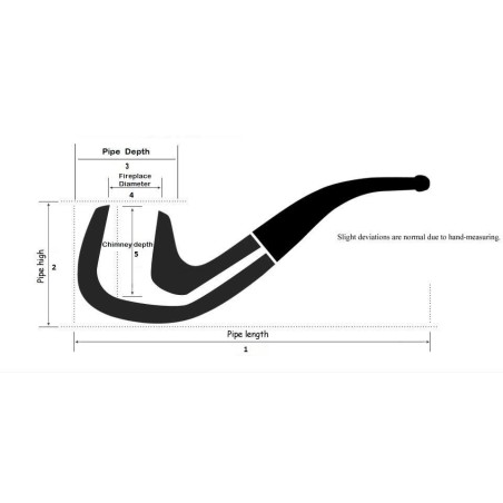 Crown Collector pipe, semi-curved billiard shape - Tobacco Pipes - Natural root