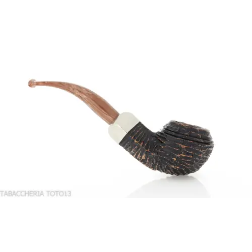 Peterson Derry Rusticated 80s Fishtail shape Bent Bulldog - Pipe