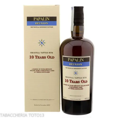 Papalin Reunion 10 yo finest blend of old rums By Velier Vol.50% Cl.70 - Distillati