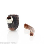 Peterson Derry Rusticated 69 Fishtail shape Bent Billiard Peterson Of Doublin Pipe Peterson Peterson