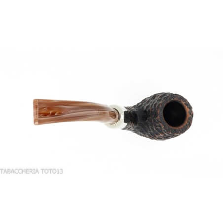 Peterson Derry Rusticated 69 Fishtail shape Bent Billiard Peterson Of Doublin Pipe Peterson Peterson