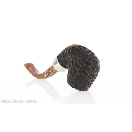 Peterson Derry Rusticated X220 Fishtail shape big Bent Billiard - Peterson Of Doublin Pipe