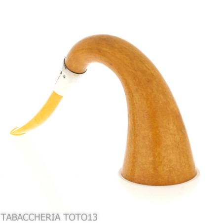 Petite pipe forme Calebasse en calebasse, bague en argent et embout en ambre - Pipe Pour le Tabac - écume de mer - sépiolite,