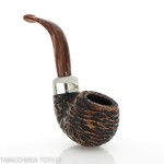 Peterson Derry Rusticated 03 Fishtail shape Bent Apple Peterson Of Doublin Pipe Peterson