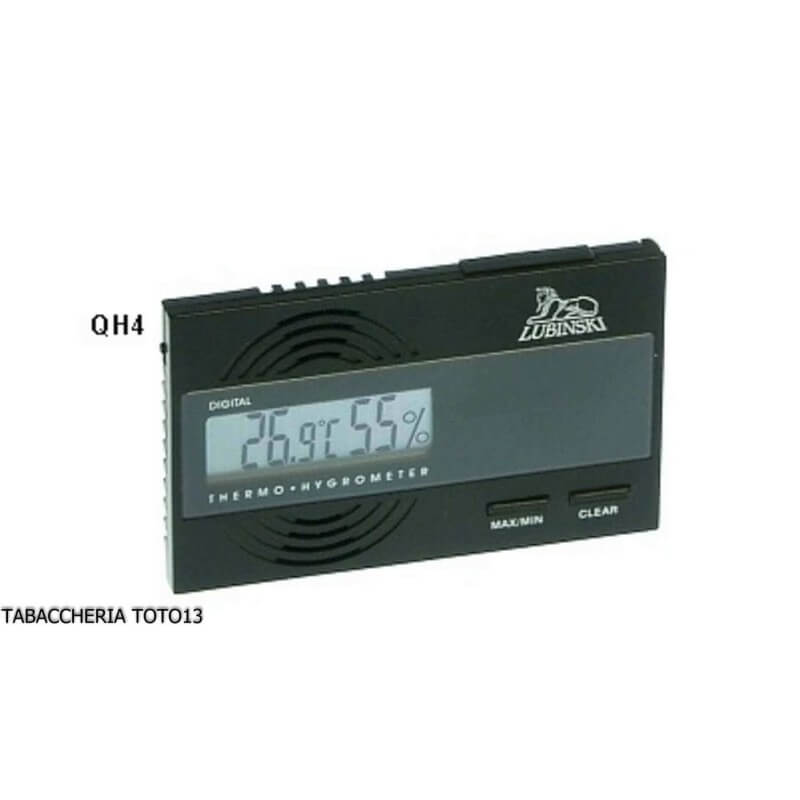 Thermomètre numérique hygromètre avec grande jambe noire rectangulaire Lubinski Hygromètres