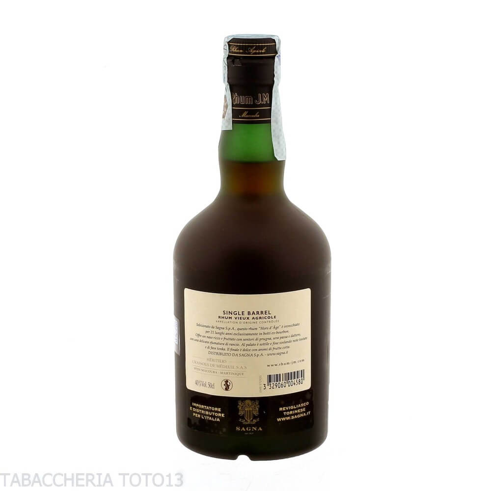 J.M. Rhum Agricole Single Barrel 2001 select by Sagna Vol.40% Cl.50 - J.M. Distillery