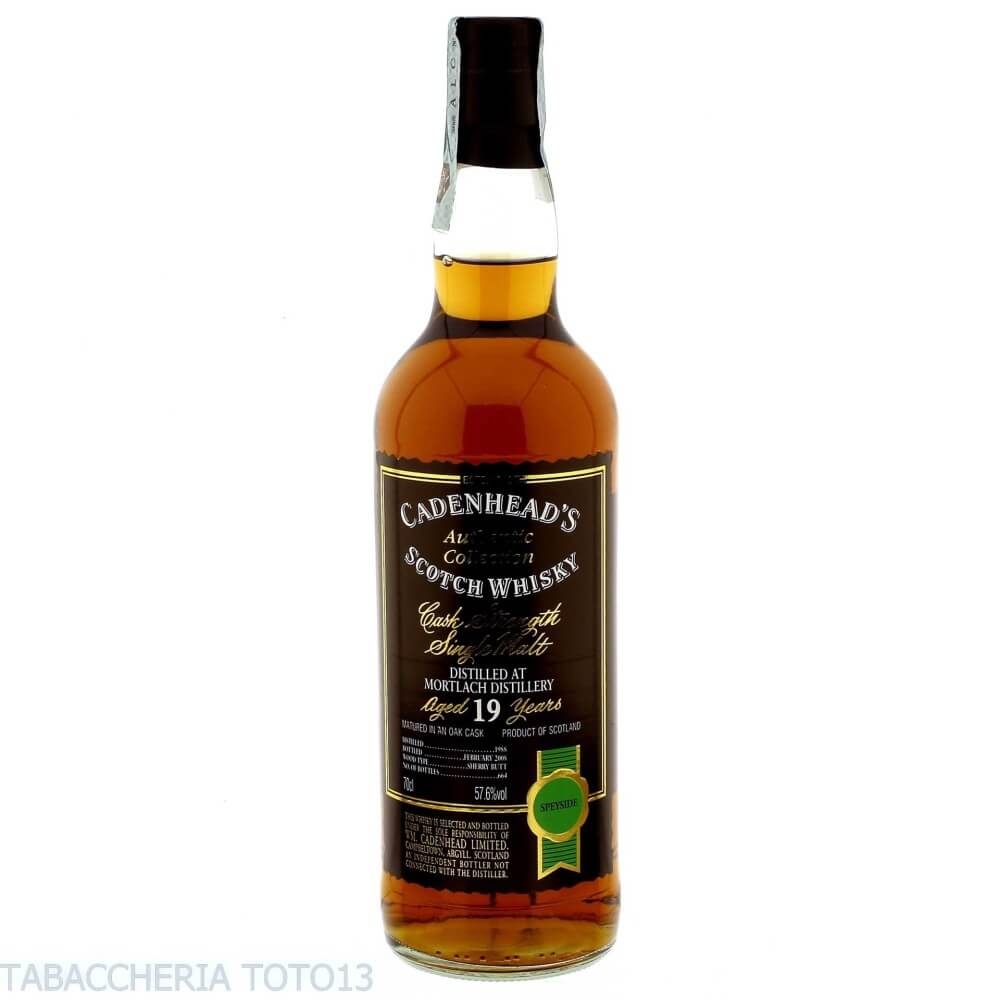 Mortlach 19 Y.O. Distilled 1988 Bottled 2008 by Cadenhead Vol.57,6% Cl.70 - Cadenhead's