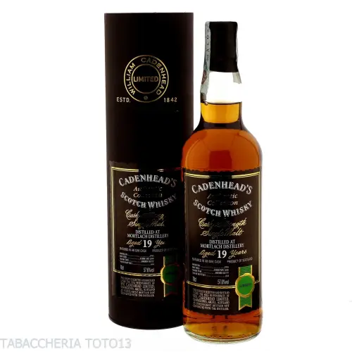 Mortlach 19 Y.O. Distilled 1988 Bottled 2008 by Cadenhead Vol.57,6% Cl.70 - Licores