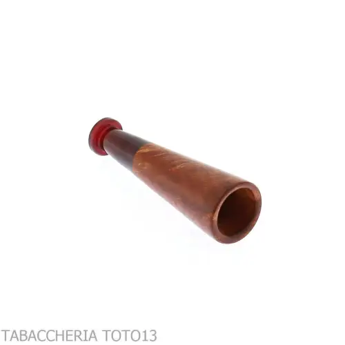 Humo toscano en brezo con orificio cónico y boquilla color ámbar - Boquilla para fumar el cigarro toscano