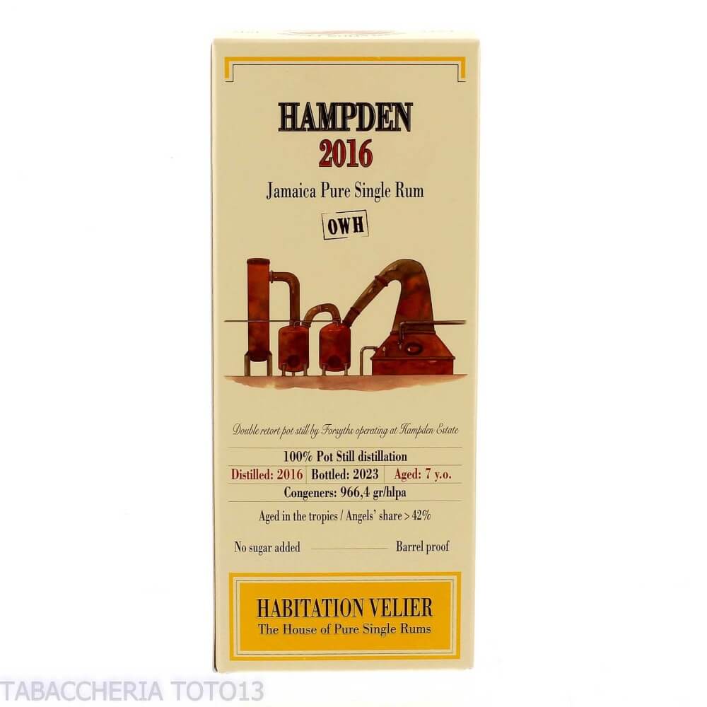 Habitation Velier Hampden 2016 OWH Jamaica rum vol.60% cl.70 - Hampden Estate Distillery