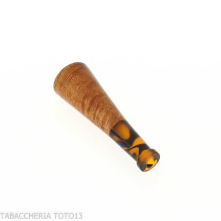 Fuma Toscani in radica con foro conico bocchino color marmorizzato Fiamma di Re di Andrea Pascucci Bocchini per Toscano Bocch...