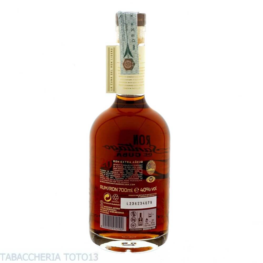 Ron Santiago de Cuba 20 yo Vol.40% Cl.70 - Corporacion Cubana Ron