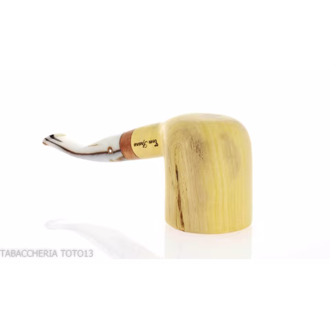 Tom Spanu shape Bent billiard pipe in lemon wood-Tom Spanu