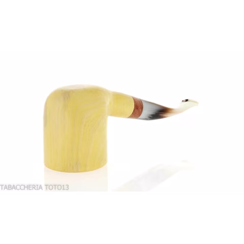 Tom Spanu shape Bent billiard pipe in lemon wood-Tom Spanu