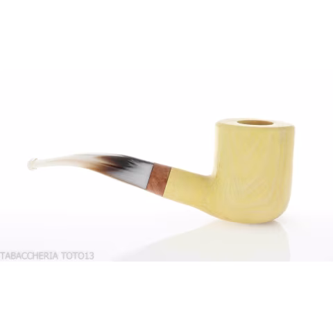 Tom Spanu shape Bent billiard pipe in lemon wood-Tom Spanu