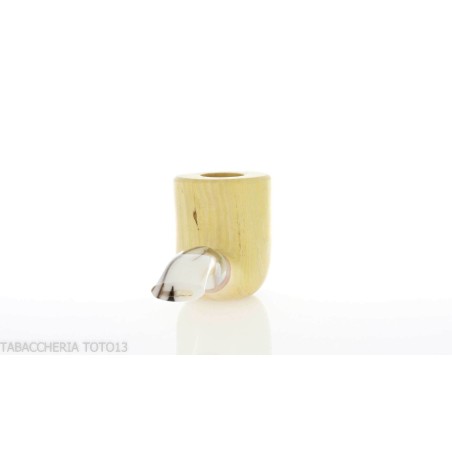 Pipe de billard courbée forme Tom Spanu en bois de citronnier - Pipe Pour le Tabac - Bois de citron
