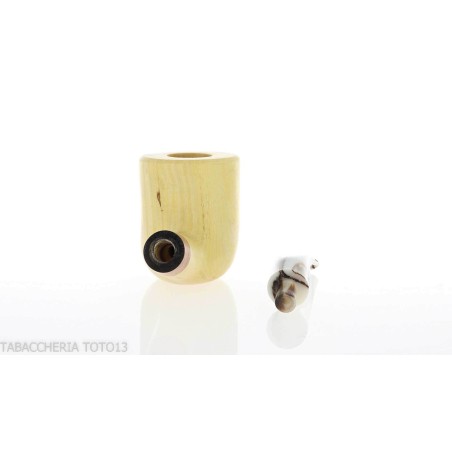 Pipe de billard courbée forme Tom Spanu en bois de citronnier - Pipe Pour le Tabac - Bois de citron