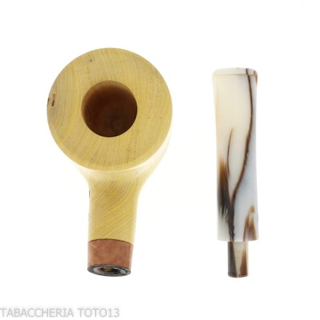 Pipe de billard courbée forme Tom Spanu en bois de citronnier - Pipe Pour le Tabac - Bois de citron
