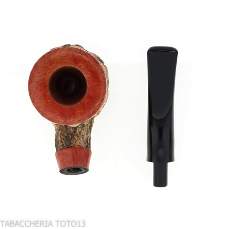Pipe de billard courbe en liège par Tom Spanu - Pipe Pour le Tabac - Racine naturelle