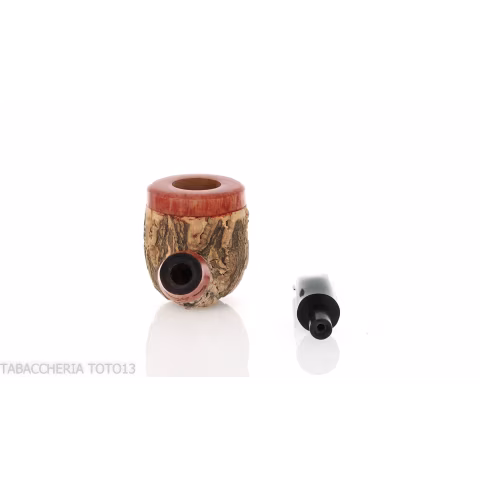 Curved billiard pipe made of cork by Tom Spanu - Tobacco Pipes - Natural root