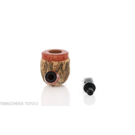 Pipe de billard courbe en liège par Tom Spanu - Pipe Pour le Tabac - Racine naturelle